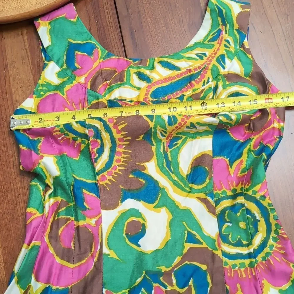 Vintage Tori Richard Honolulu Printed Cotton Maxi Dress - Picture 7 of 7